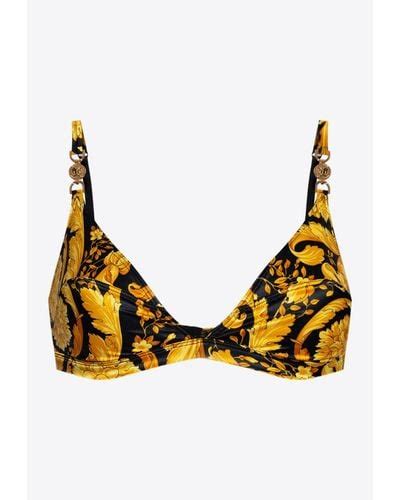 yellow versace bra